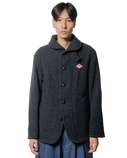 lost & found Danton Danton Wool Pile Collar Round Jacket Charcoal