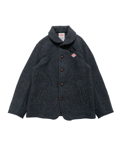lost & found Danton Danton Wool Pile Collar Round Jacket Charcoal