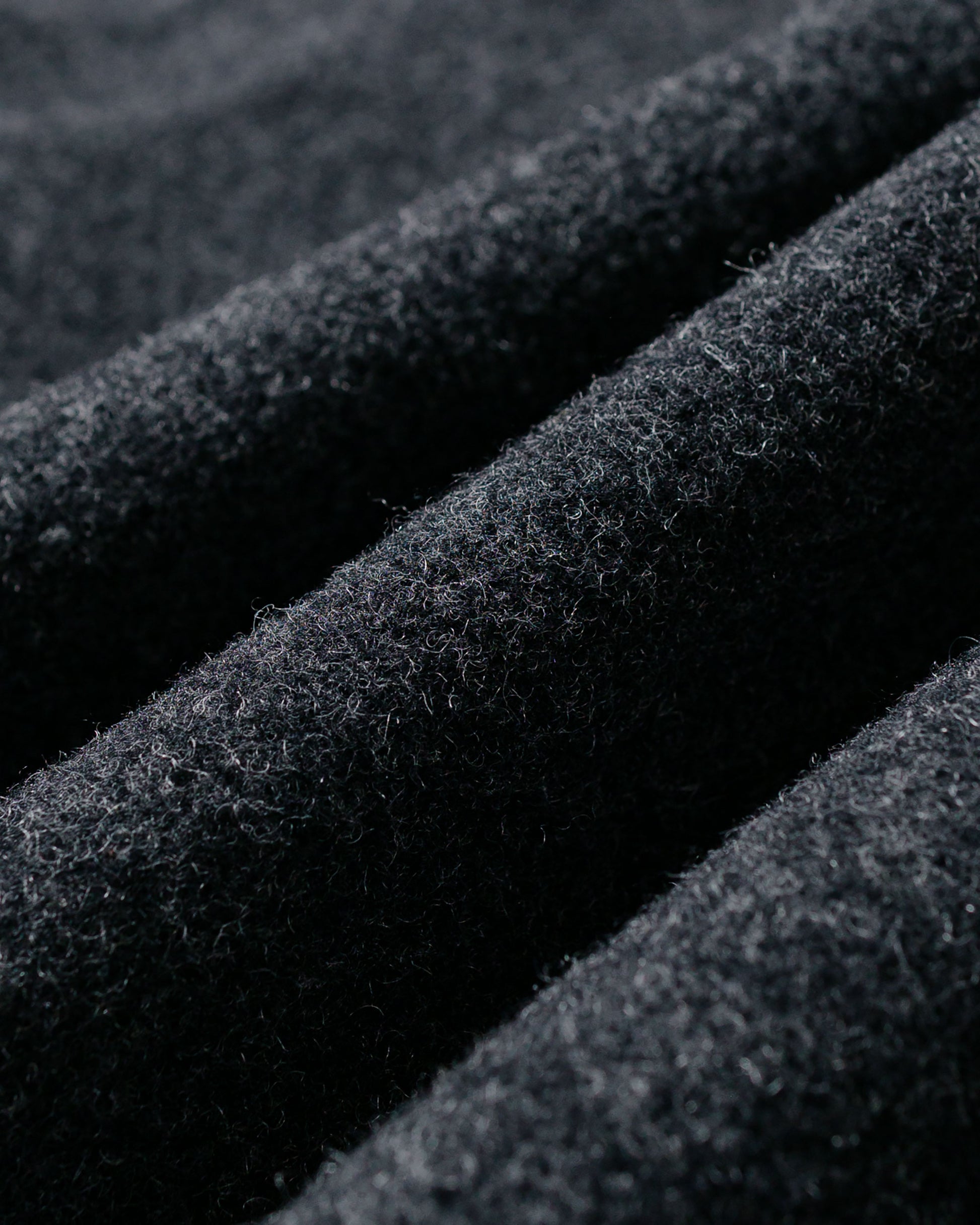 lost & found Danton Danton Wool Pile Collar Round Jacket Charcoal