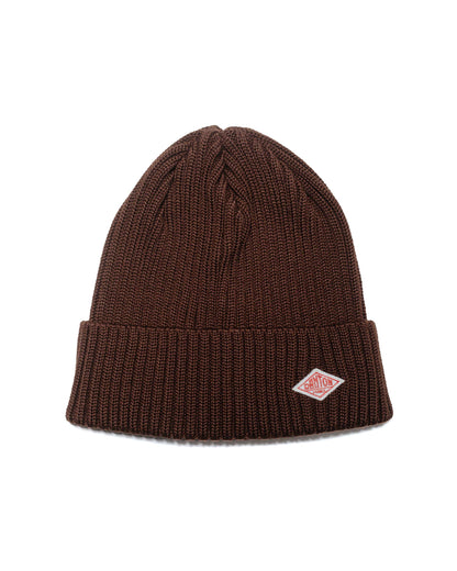 lost & found Danton Danton Wool Rib Knit Beanie Brown