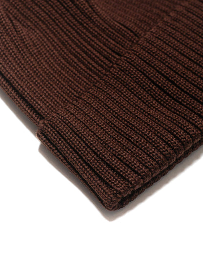 lost & found Danton Danton Wool Rib Knit Beanie Brown