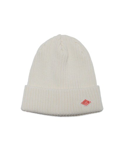 lost & found Danton Danton Wool Rib Knit Beanie Ivory