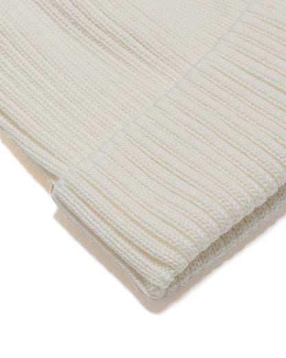 lost & found Danton Danton Wool Rib Knit Beanie Ivory