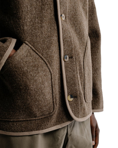 De Bonne Facture Alpine Jacket Boiled Wool Ash Brown