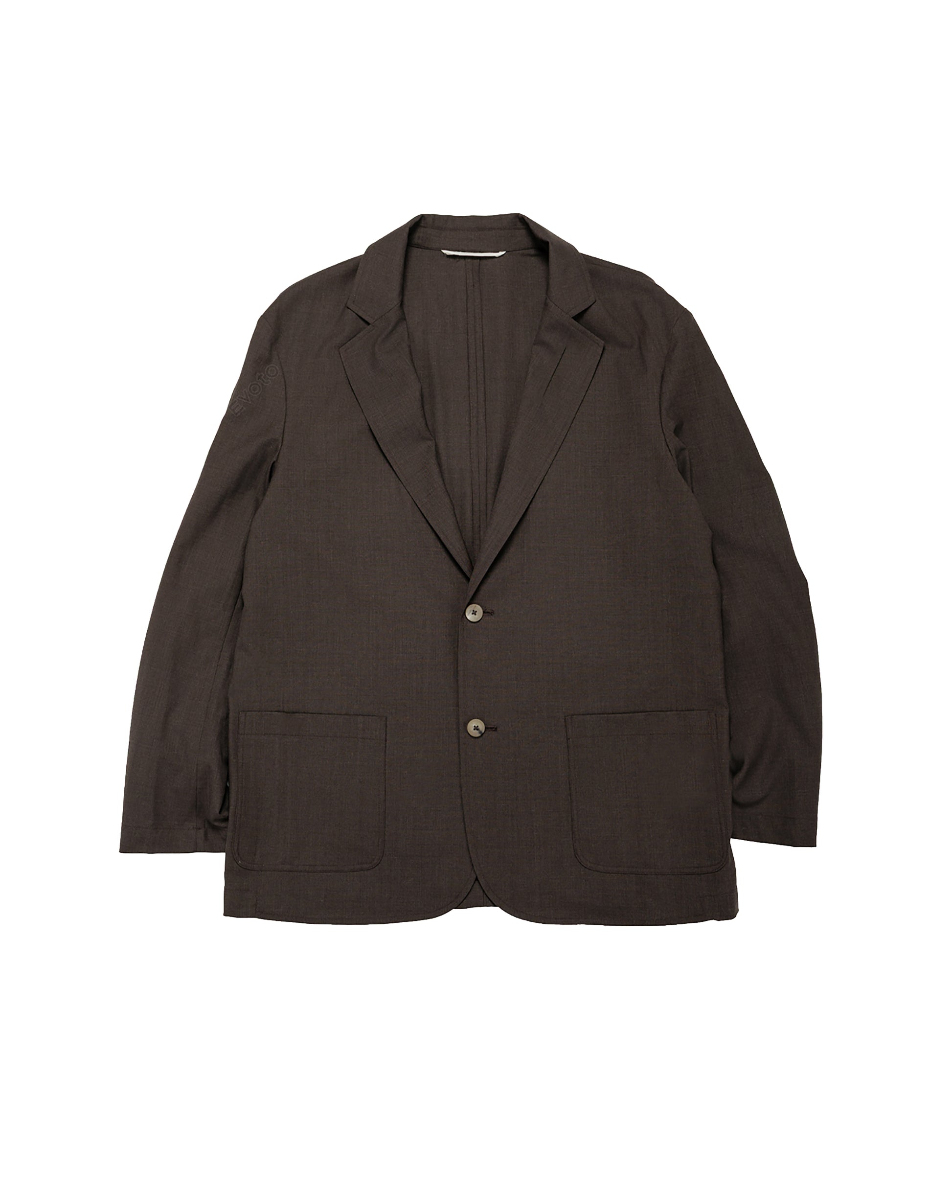 lost & found De Bonne Facture De Bonne Facture Writer's Jacket Super 130's Cold Wool Bark Brown