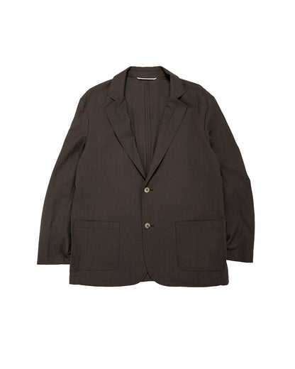 lost & found De Bonne Facture De Bonne Facture Writer's Jacket Super 130's Cold Wool Bark Brown