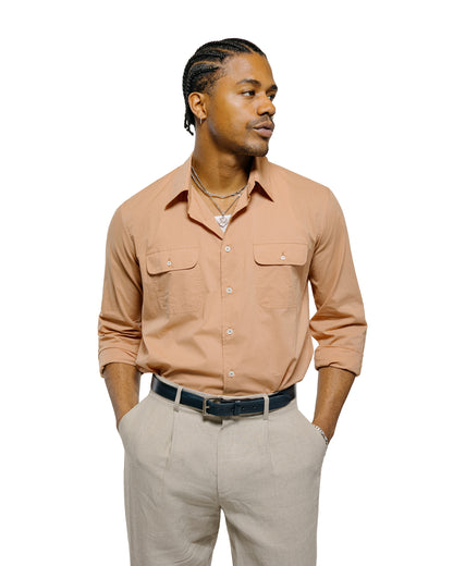 lost & found De Bonne Facture De Bonne Facture Artist Shirt Washed Cotton Voile Rosewood
