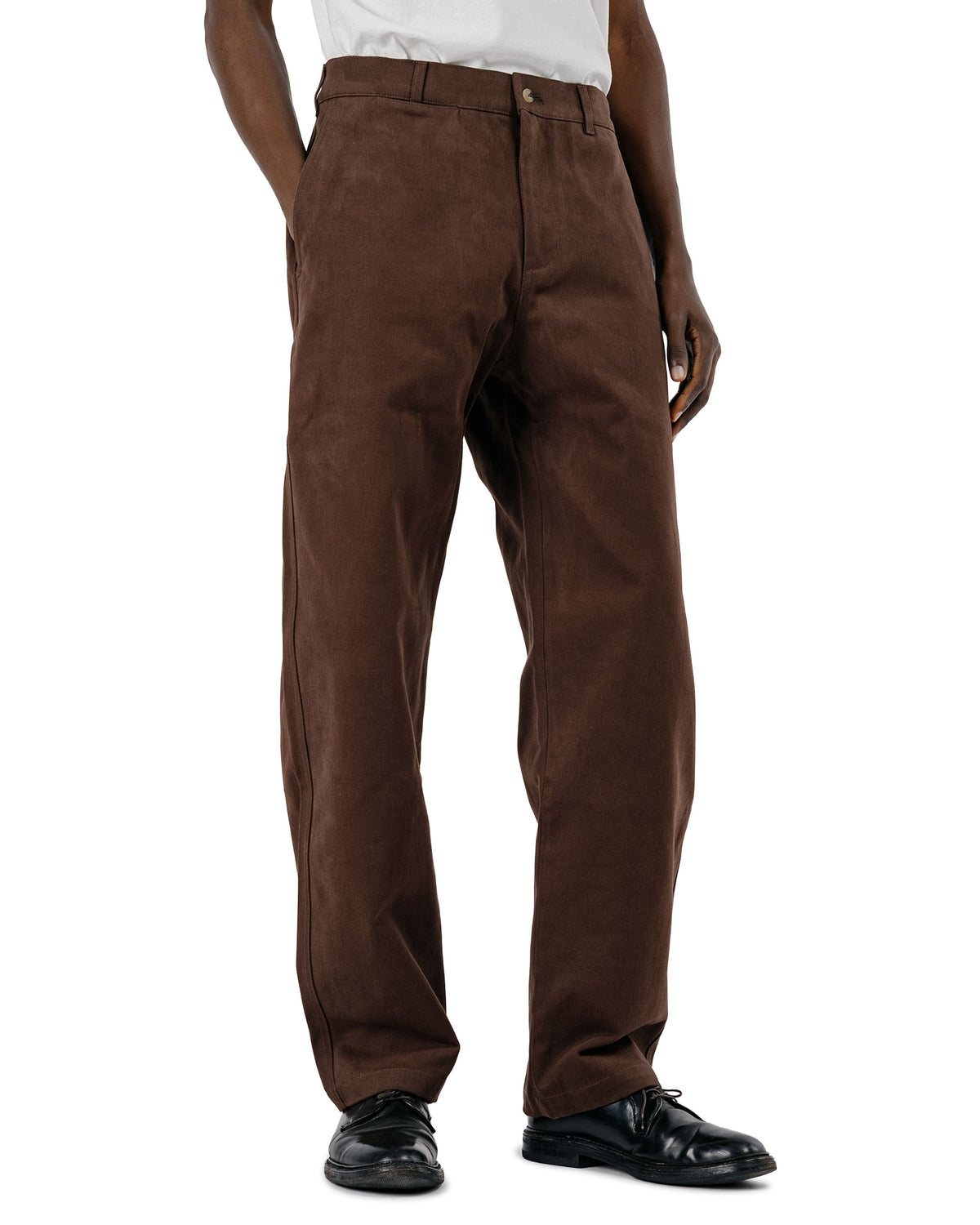 De Bonne Facture Balloon Trousers Heavy Cotton Drill Bark Brown