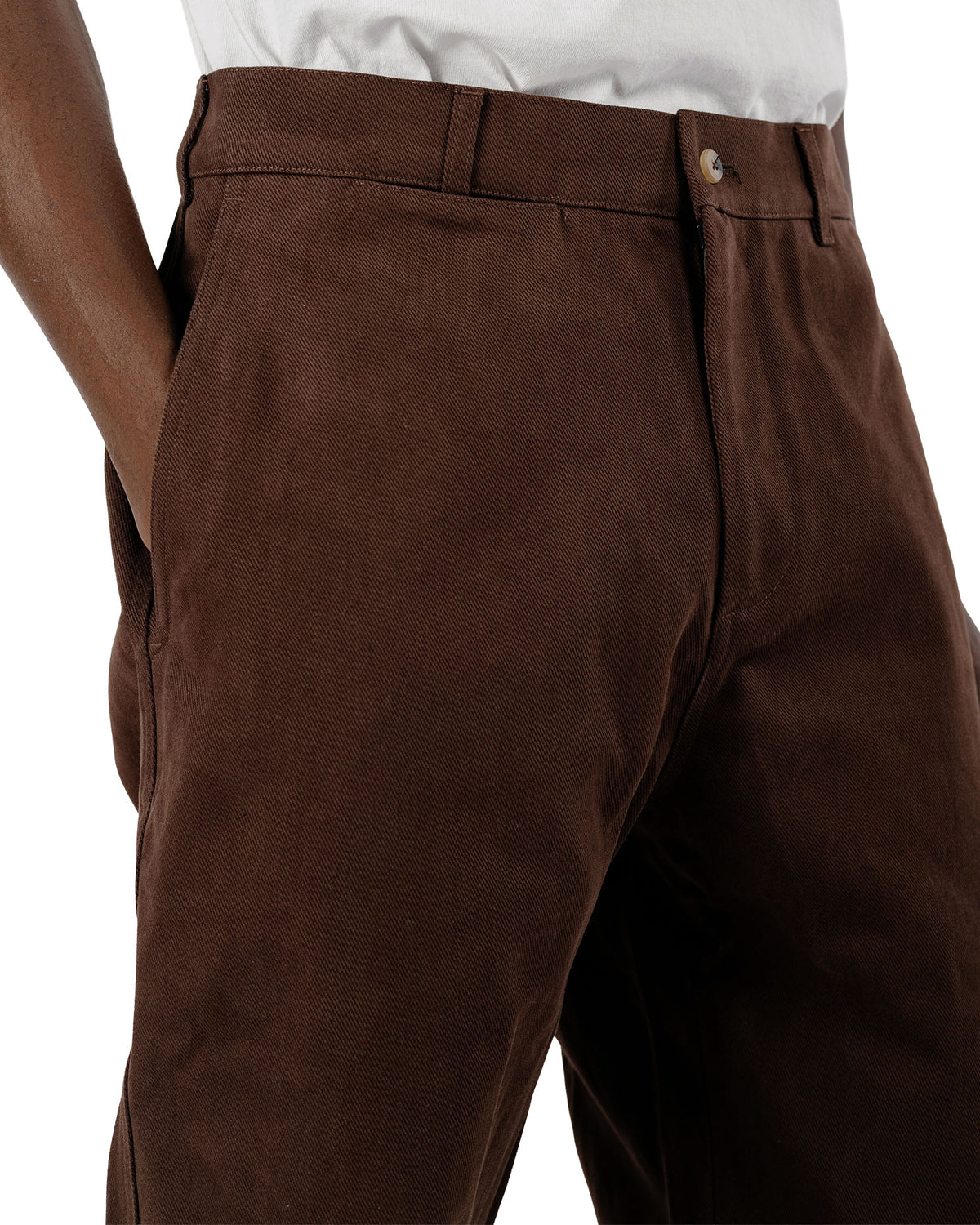 De Bonne Facture Balloon Trousers Heavy Cotton Drill Bark Brown