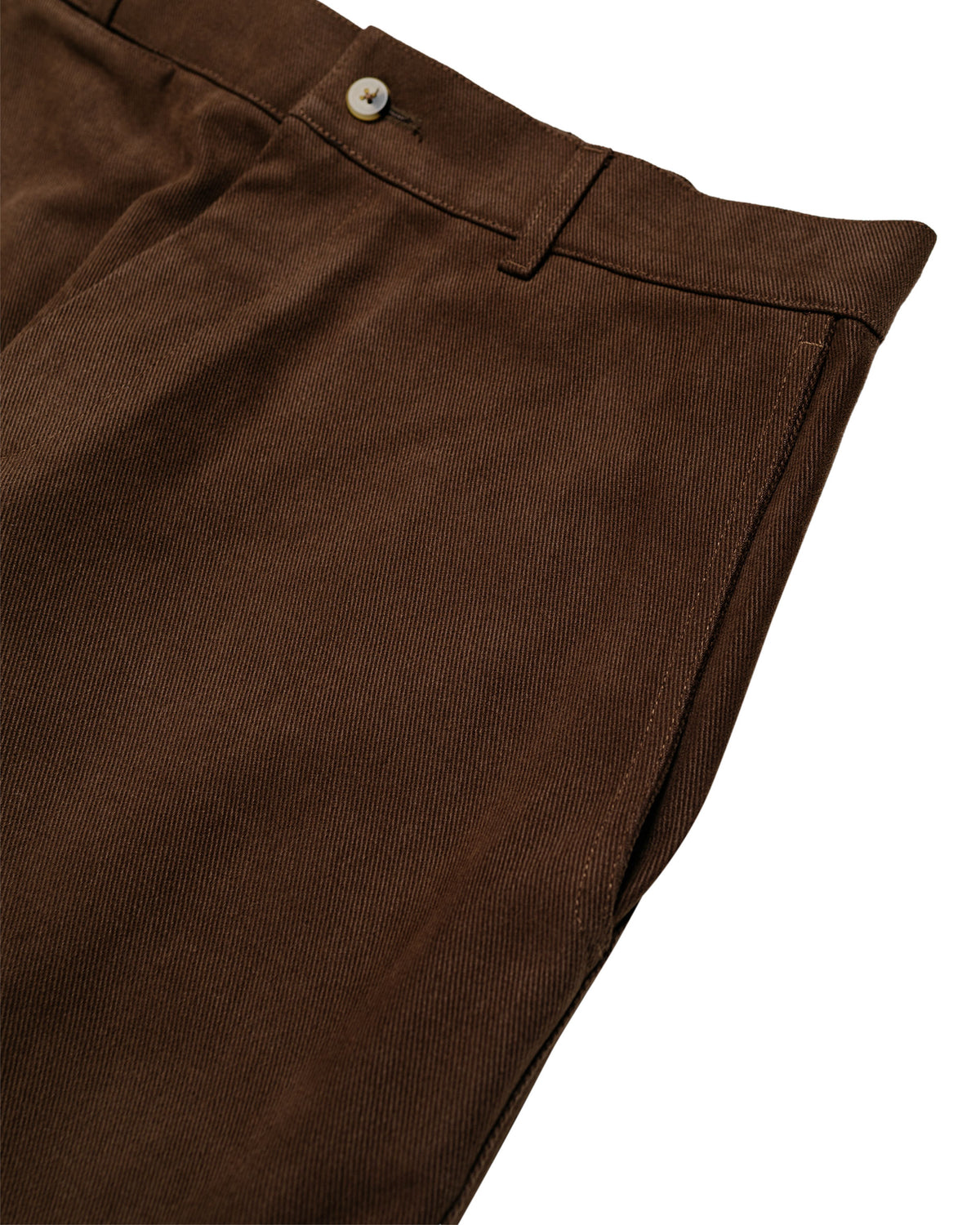 De Bonne Facture Balloon Trousers Heavy Cotton Drill Bark Brown