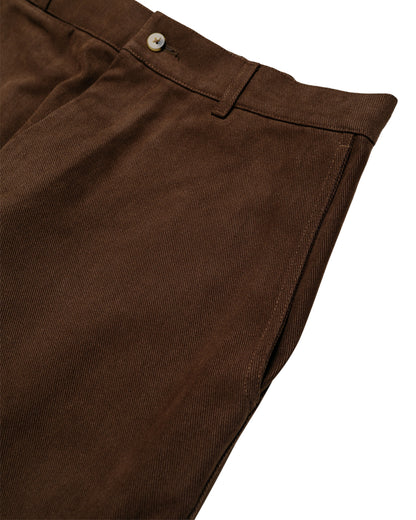 De Bonne Facture Balloon Trousers Heavy Cotton Drill Bark Brown
