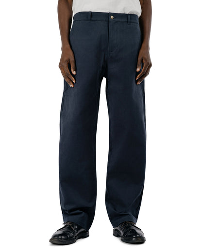 De Bonne Facture Balloon Trousers Heavy Cotton Drill Dark Navy