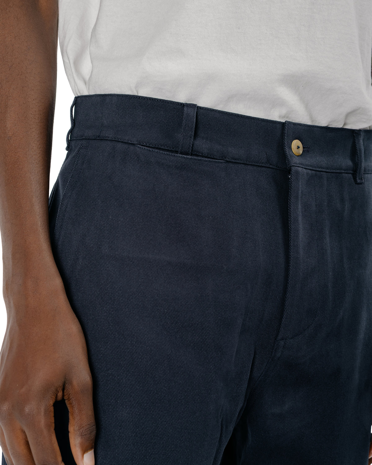 De Bonne Facture Balloon Trousers Heavy Cotton Drill Dark Navy