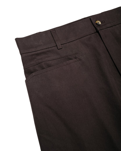 De Bonne Facture Gardian Trousers Soft Cotton Twill Chocolate