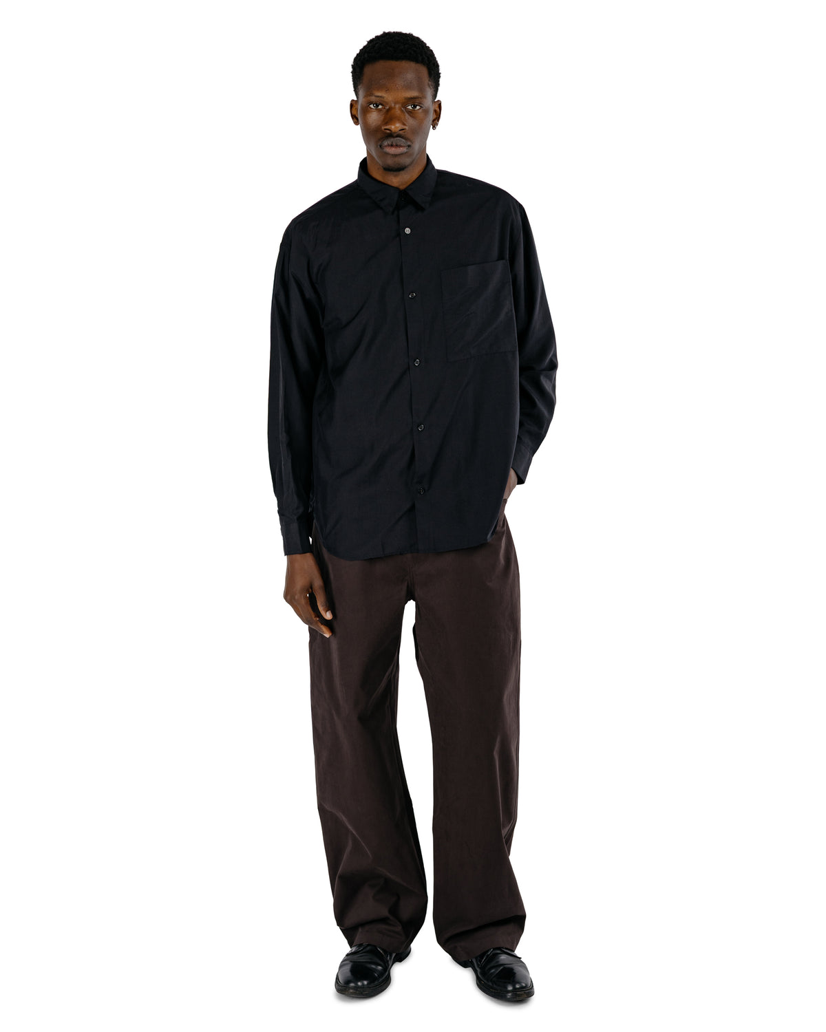 De Bonne Facture Gardian Trousers Soft Cotton Twill Chocolate