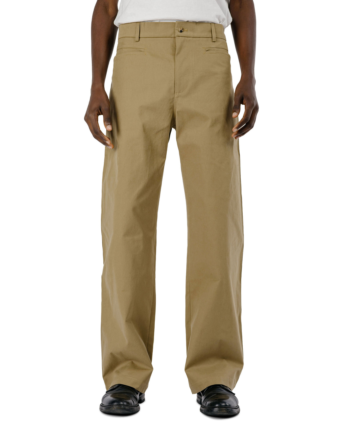 De Bonne Facture Gardian Trousers Soft Cotton Twill Putty