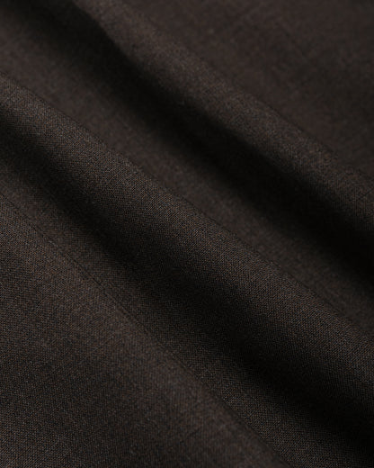 lost & found De Bonne Facture De Bonne Facture Grandad Trouser Super 130's Cold Wool Bark Brown
