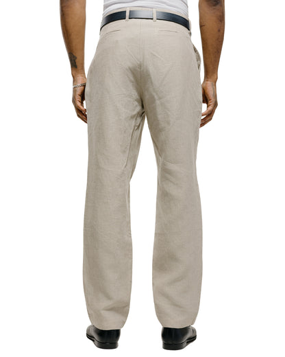 lost & found De Bonne Facture De Bonne Facture One Pleat Trousers Belgian Linen Undyed Flax
