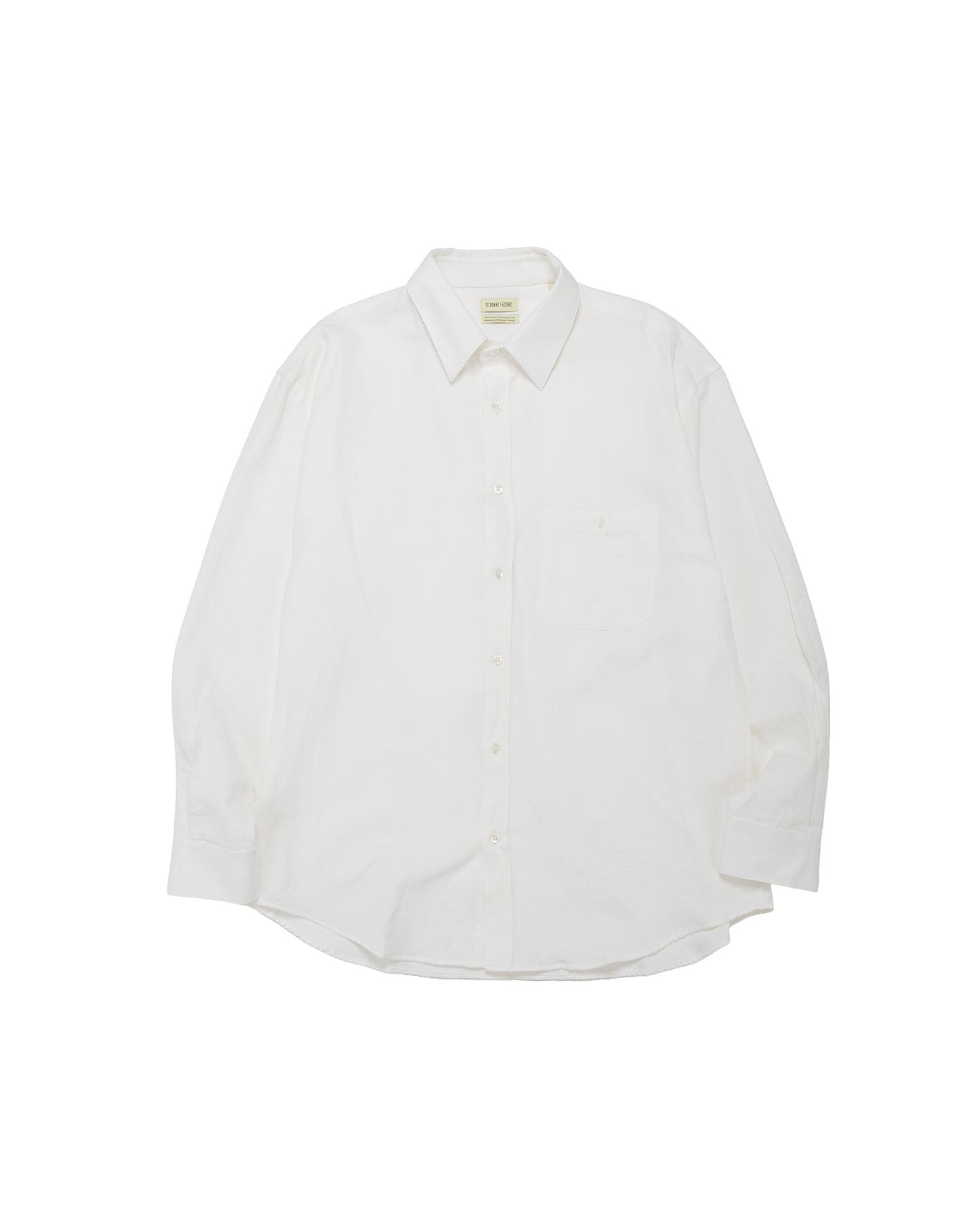 lost & found De Bonne Facture De Bonne Facture Oversized Shirt Cotton Hemp White