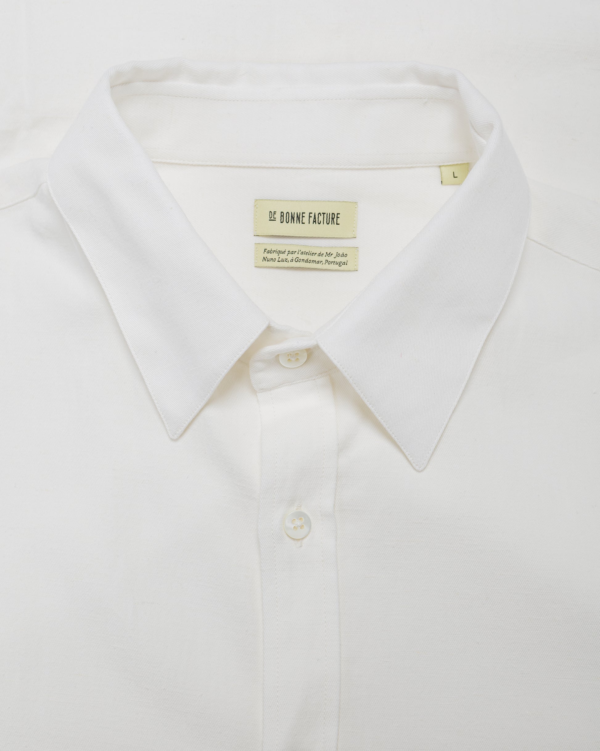 lost & found De Bonne Facture De Bonne Facture Oversized Shirt Cotton Hemp White