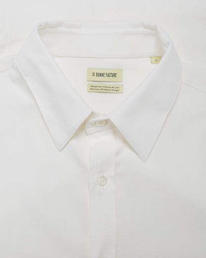 lost & found De Bonne Facture De Bonne Facture Oversized Shirt Cotton Hemp White