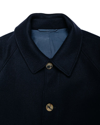 De Bonne Facture Parisian Raglan Coat Austrian Wool Navy