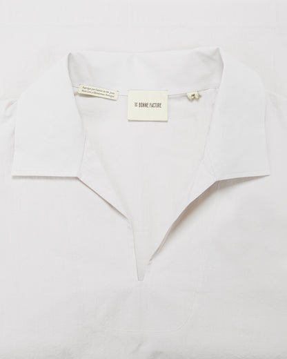 lost & found De Bonne Facture De Bonne Facture Vareuse Organic Cotton Mineral White
