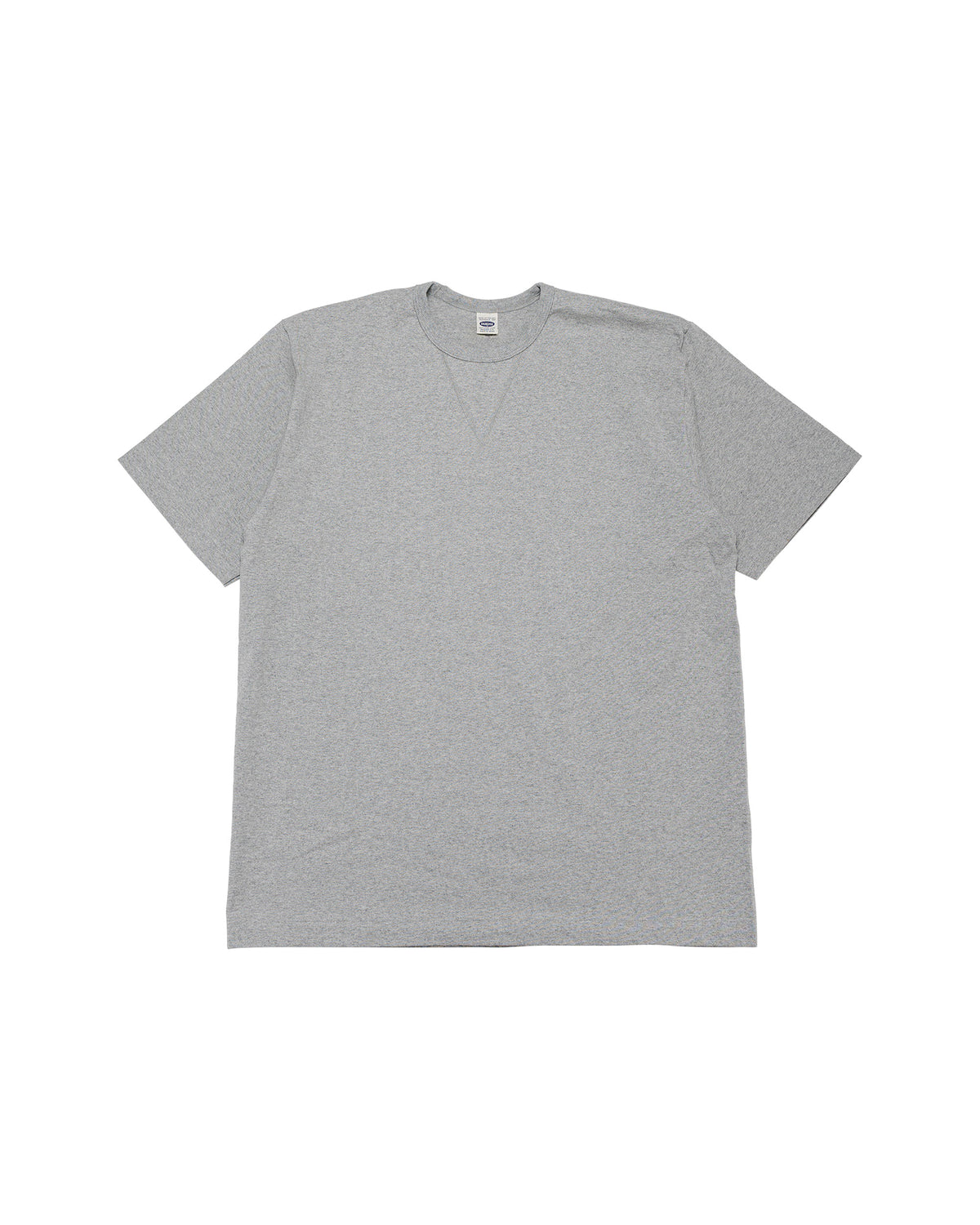 Denime Lot. 275 Front V Crew Neck T-Shirt Solid Color Heather Gray