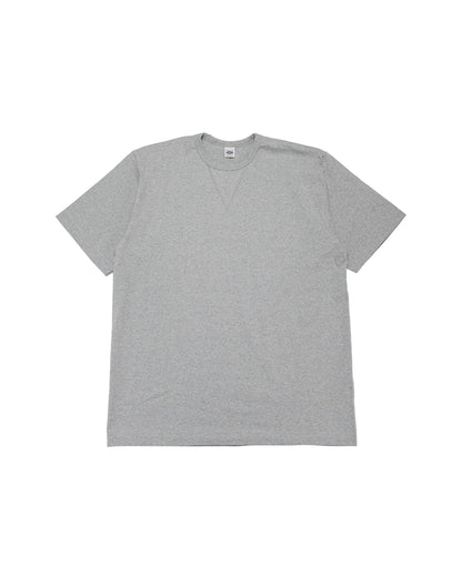 Denime Lot. 275 Front V Crew Neck T-Shirt Solid Color Heather Gray