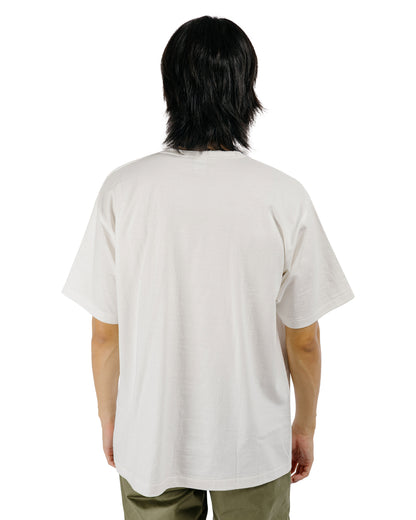 Denime Lot. 275 Front V Crew Neck T-Shirt Solid Color Off White