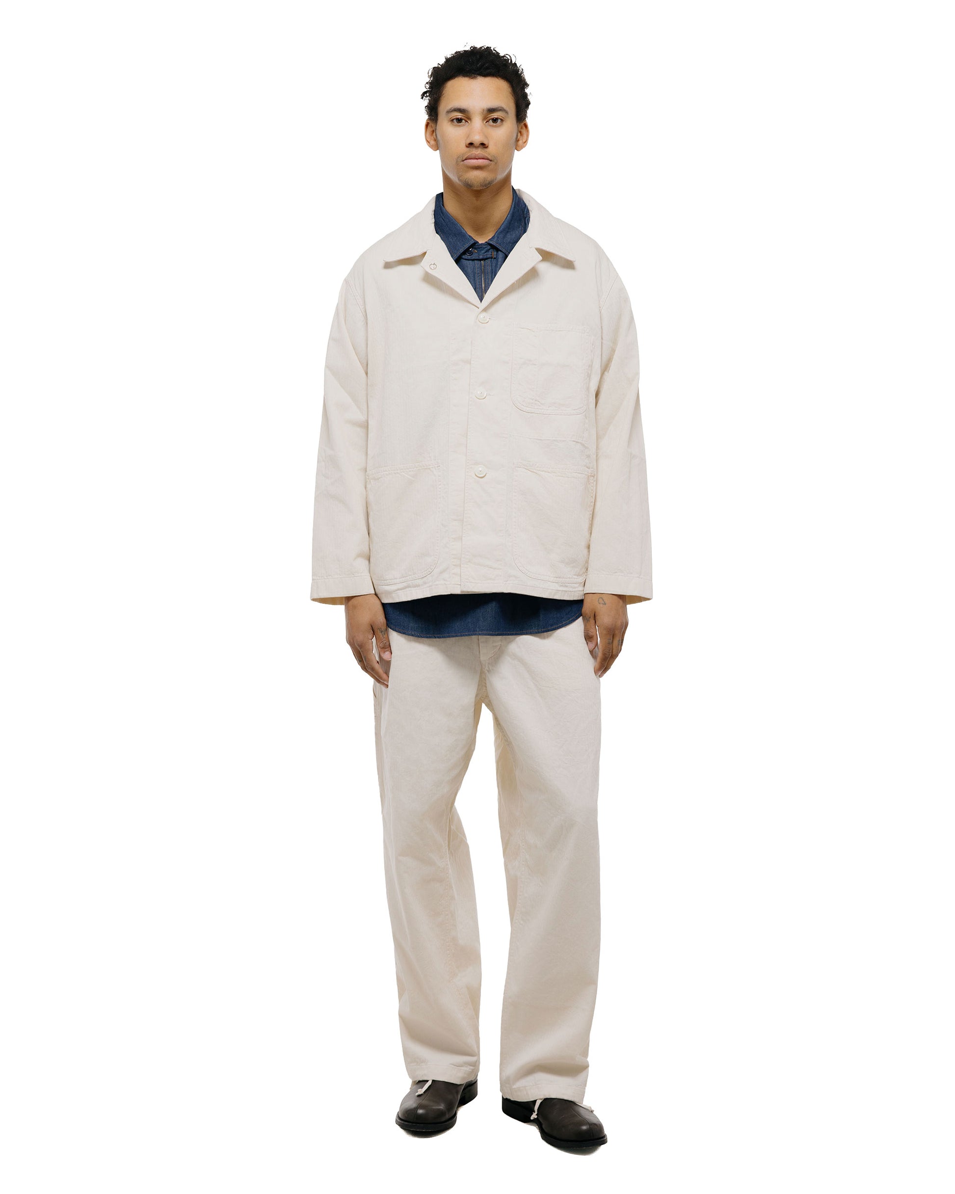 Engineered Garments Workaday Painter Pant Natural 7oz Cotton HB Twill