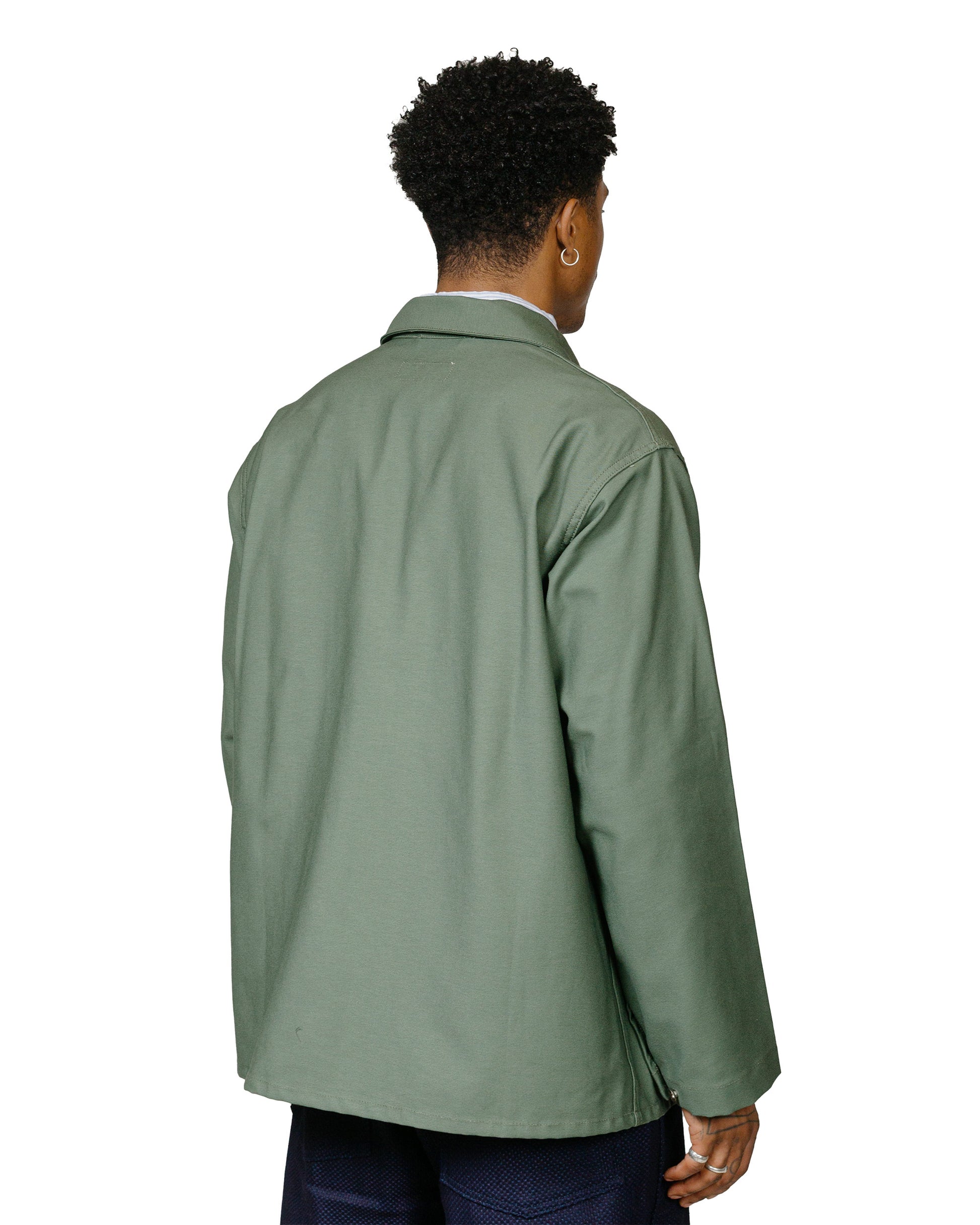 lost & found Engineered Garments Workaday Engineered Garments Workaday Utility Jacket Olive Cotton Reverse Sateen