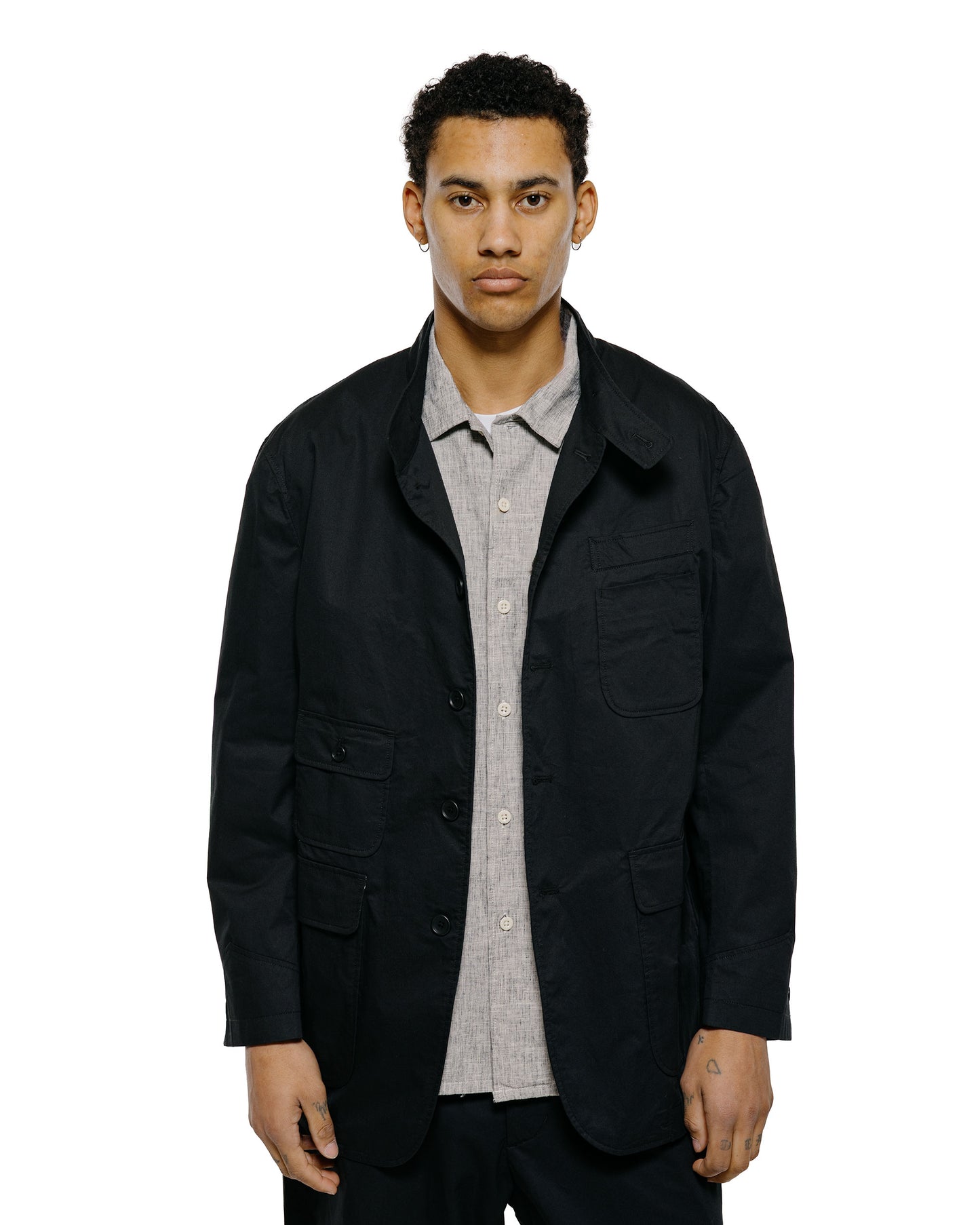 lost & found Engineered Garments Engineered Garments AN Jacket Black Cotton High Count Twill