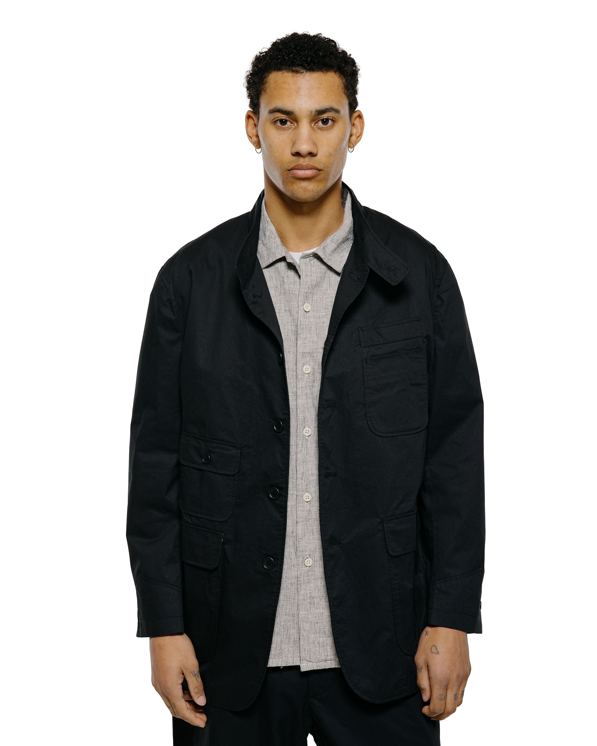 lost & found Engineered Garments Engineered Garments AN Jacket Black Cotton High Count Twill