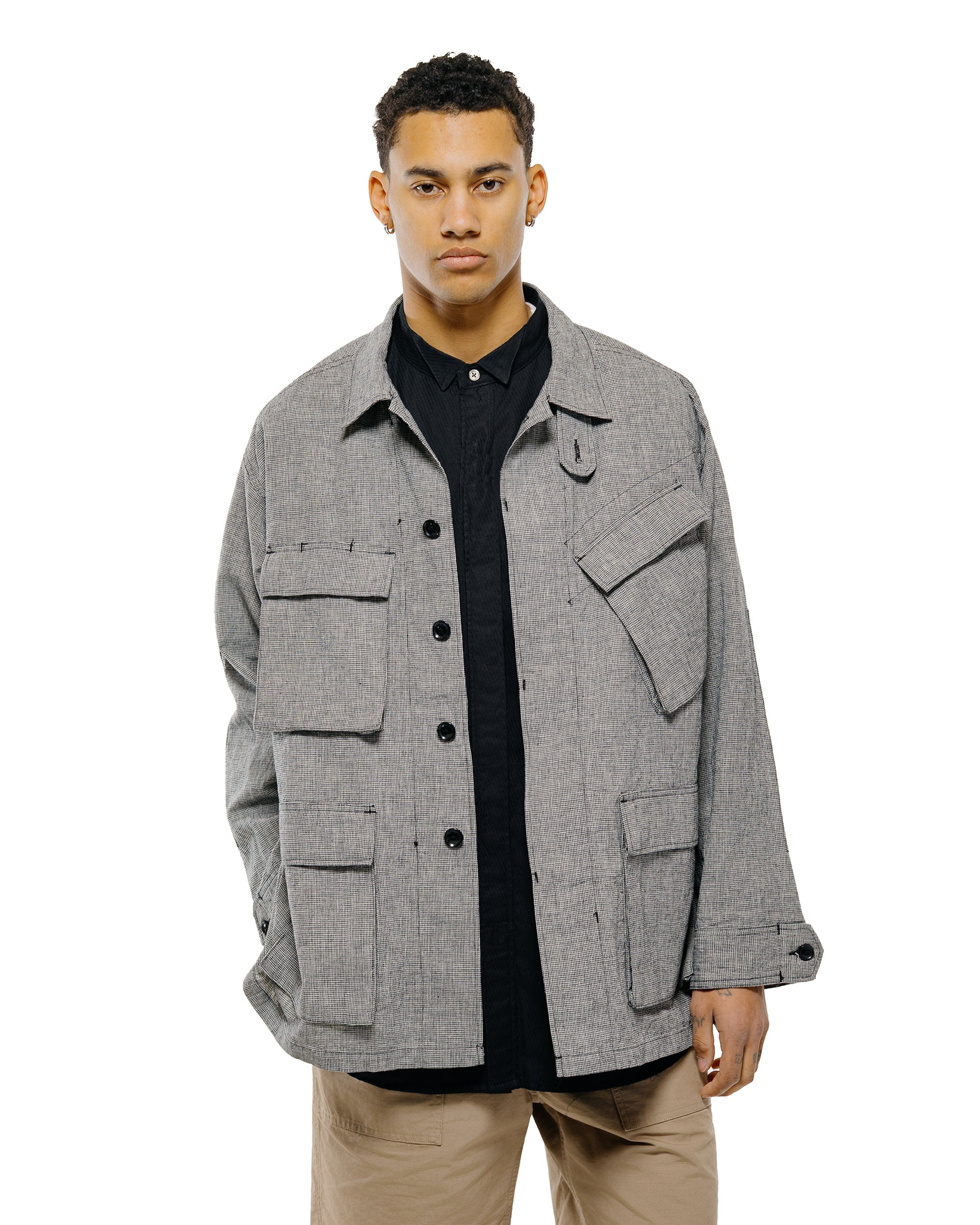 lost & found Engineered Garments Engineered Garments BDU Jacket Black/Grey CL Houndstooth