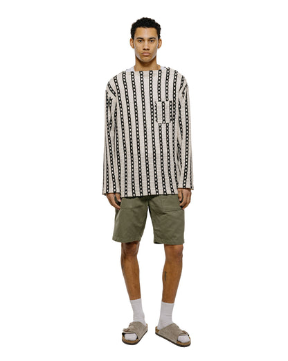 lost & found Engineered Garments Engineered Garments Basque Shirt White/Black Stripe CP Crochet
