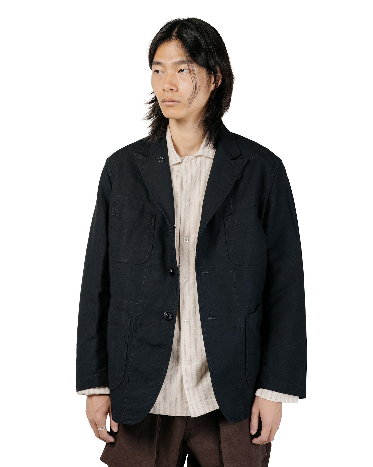 Engineered Garments Bedford Jacket Black Cotton Double Cloth