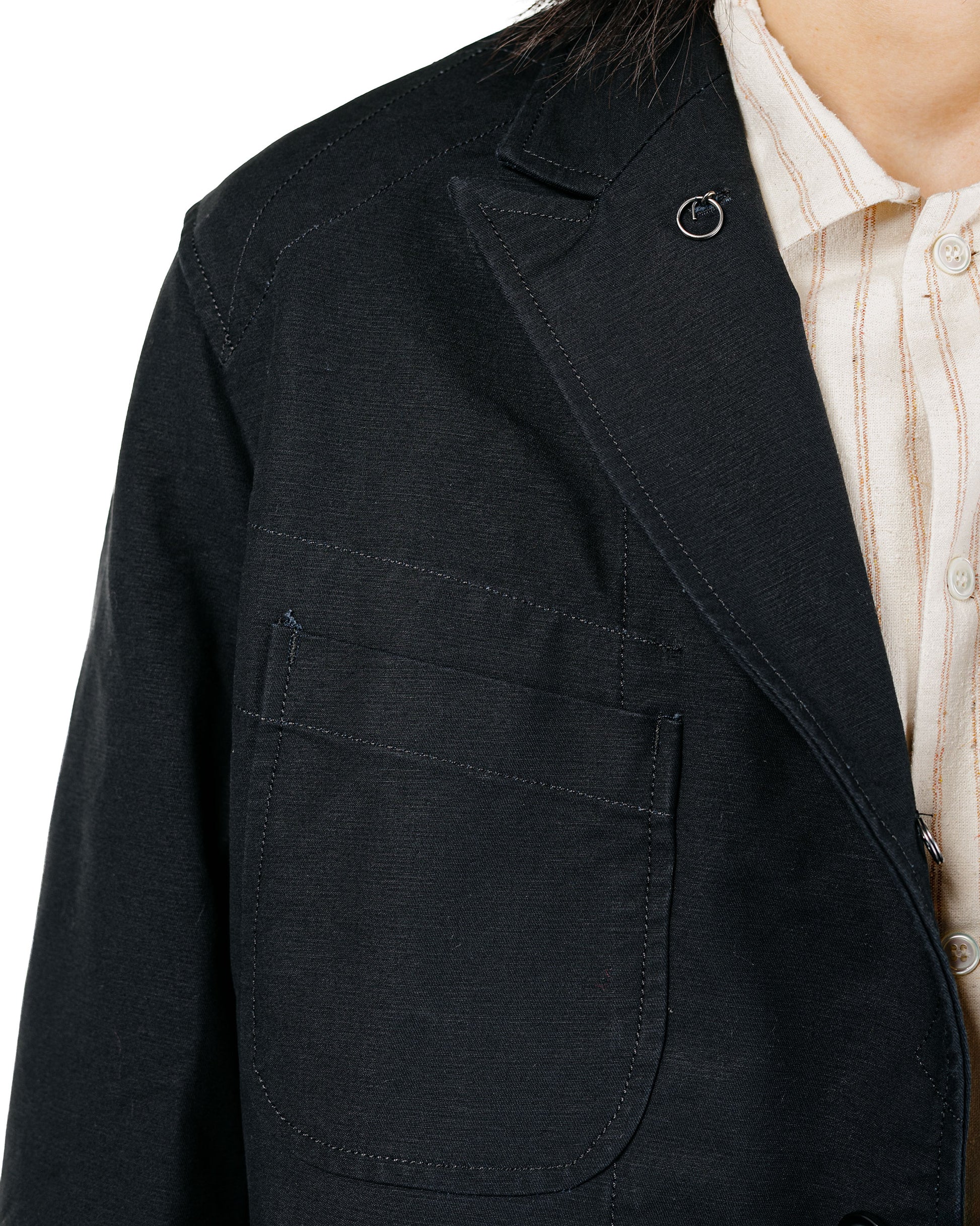 Engineered Garments Bedford Jacket Black Cotton Double Cloth