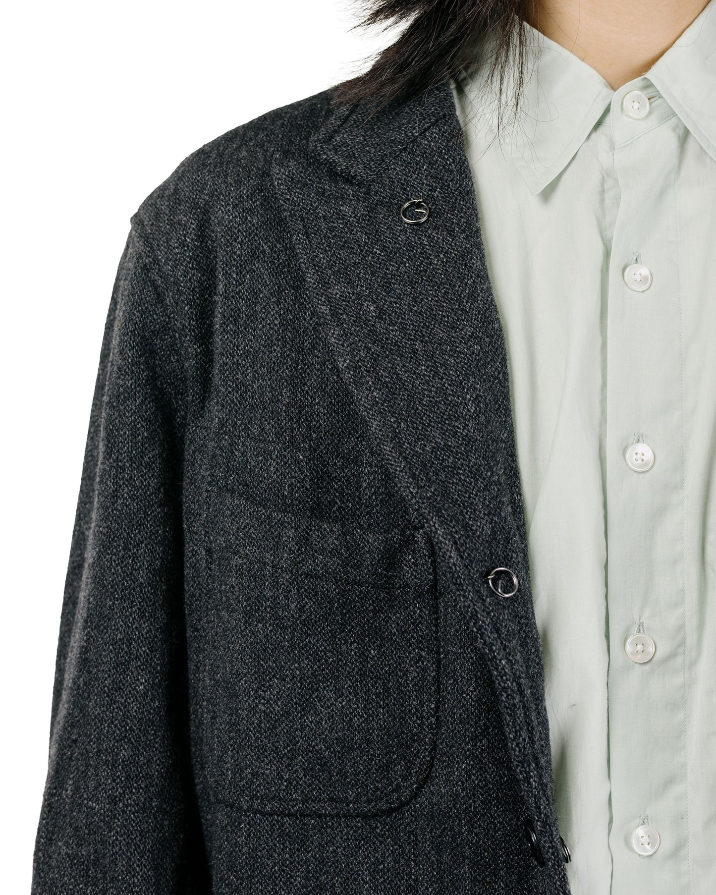 Engineered Garments Bedford Jacket Charcoal Wool Poly Heavy Tweed