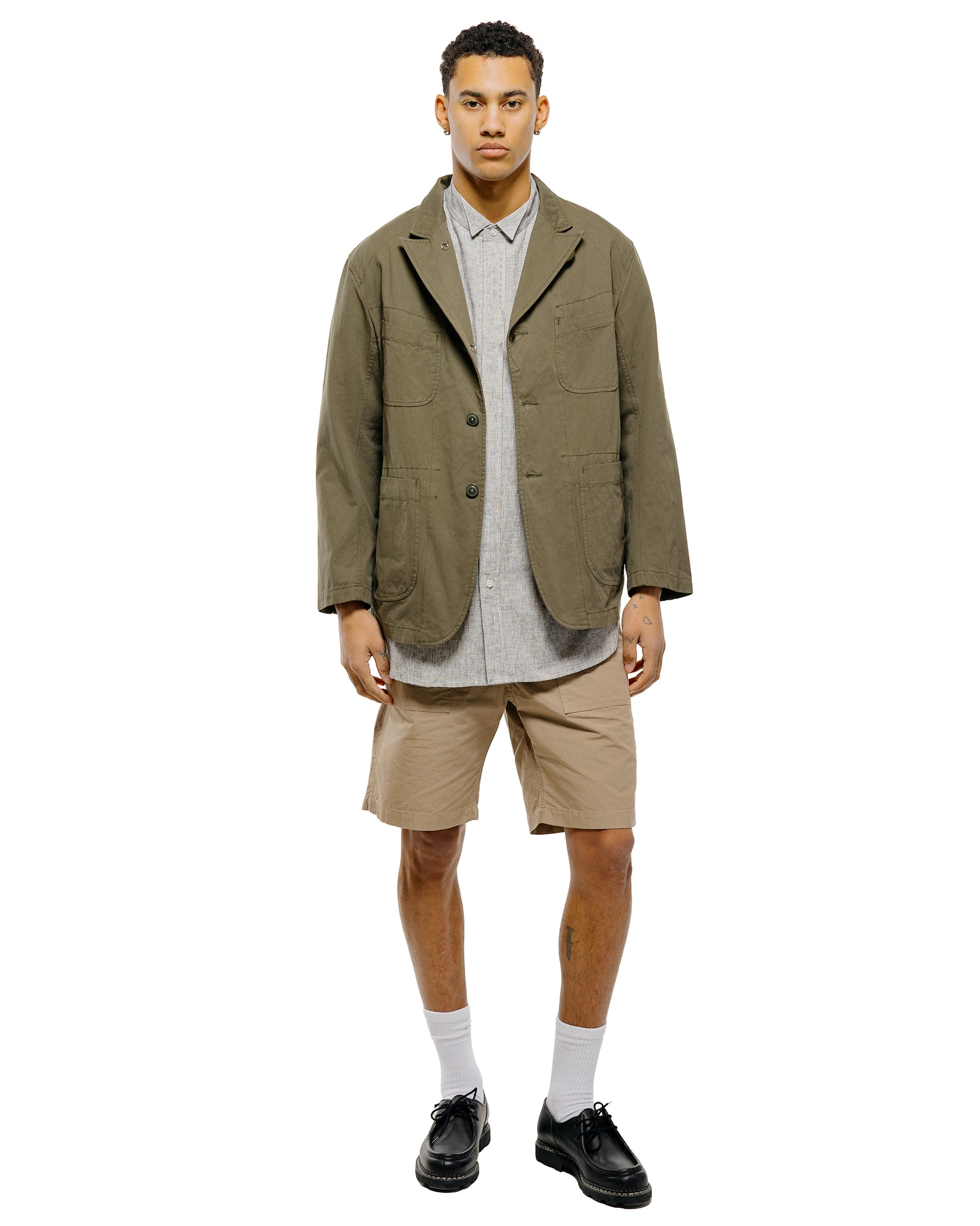lost & found Engineered Garments Engineered Garments Bedford Jacket Olive Cotton Sanded Cloth