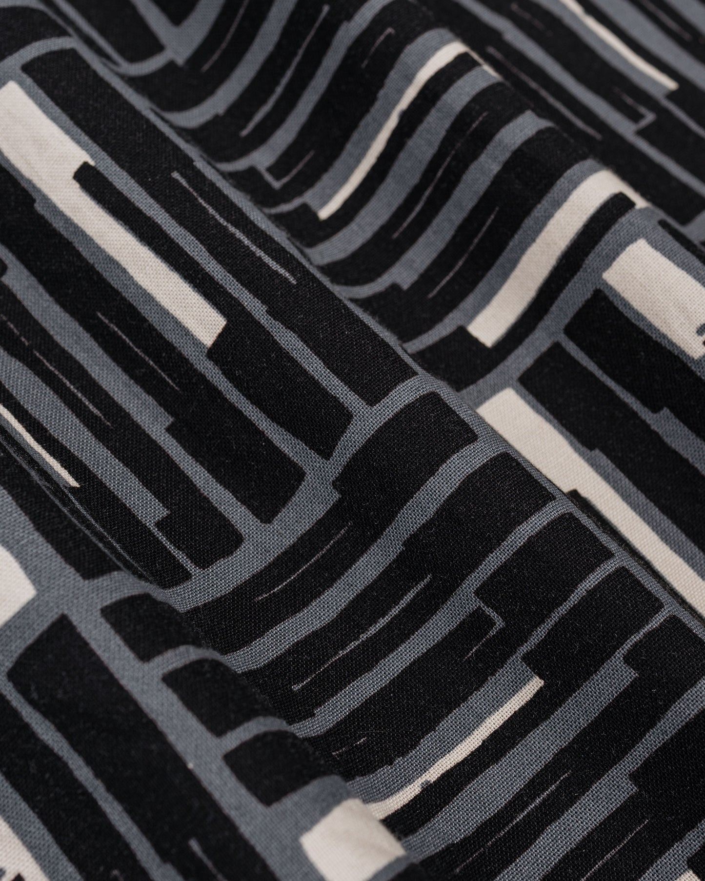 lost & found Engineered Garments Engineered Garments Cagoule Shirt Black CL Tile Print Canvas