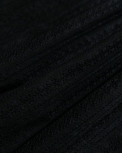 lost & found Engineered Garments Engineered Garments Camp Shirt Black Cotton Lace Stripe Jacquard