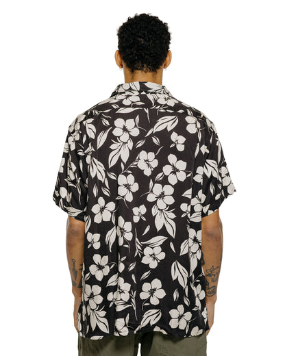 lost & found Engineered Garments Engineered Garments Camp Shirt Black/Natural Tencel Floral Print