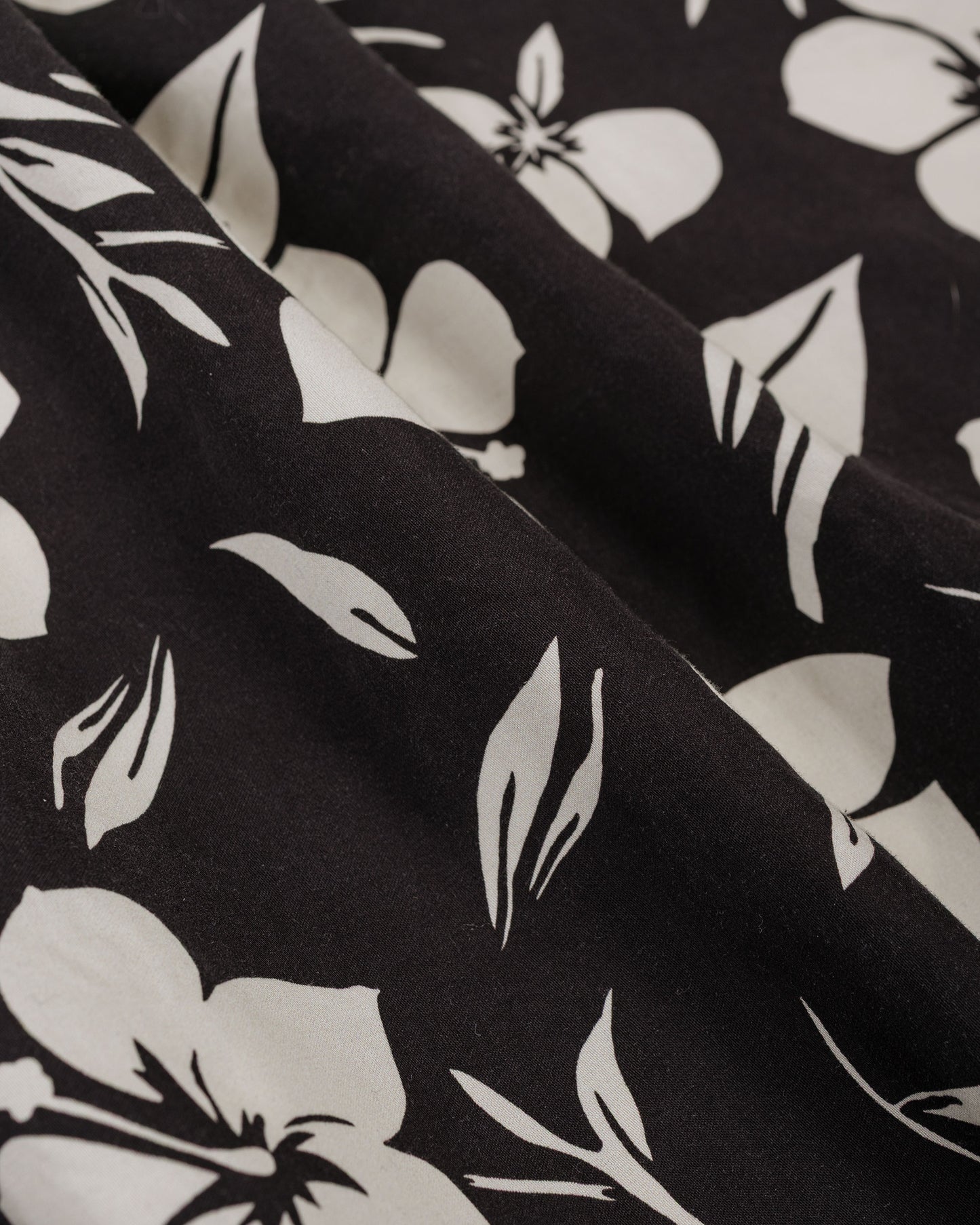 lost & found Engineered Garments Engineered Garments Camp Shirt Black/Natural Tencel Floral Print
