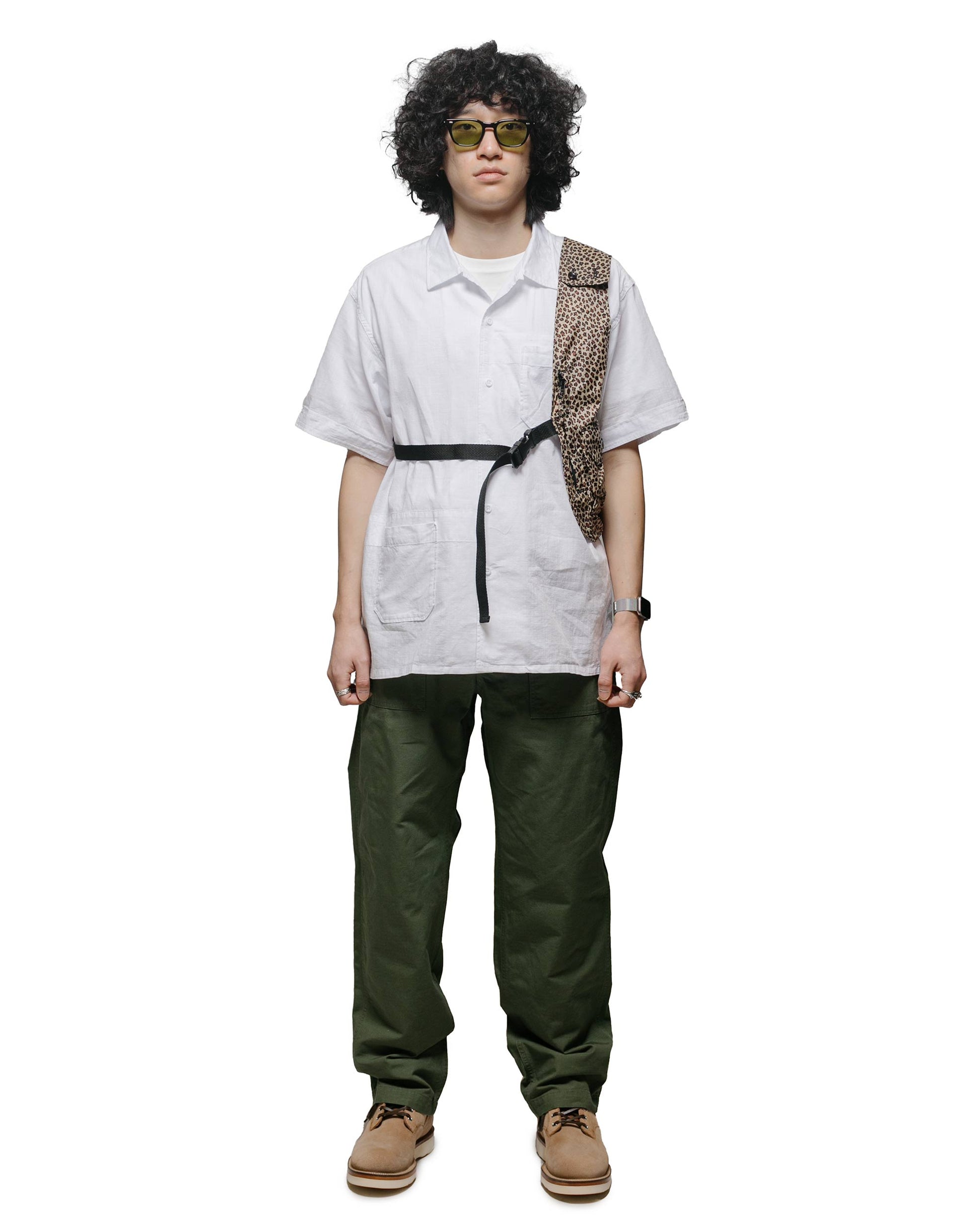 lost & found Engineered Garments Engineered Garments Camp Shirt White Cotton Handkerchief