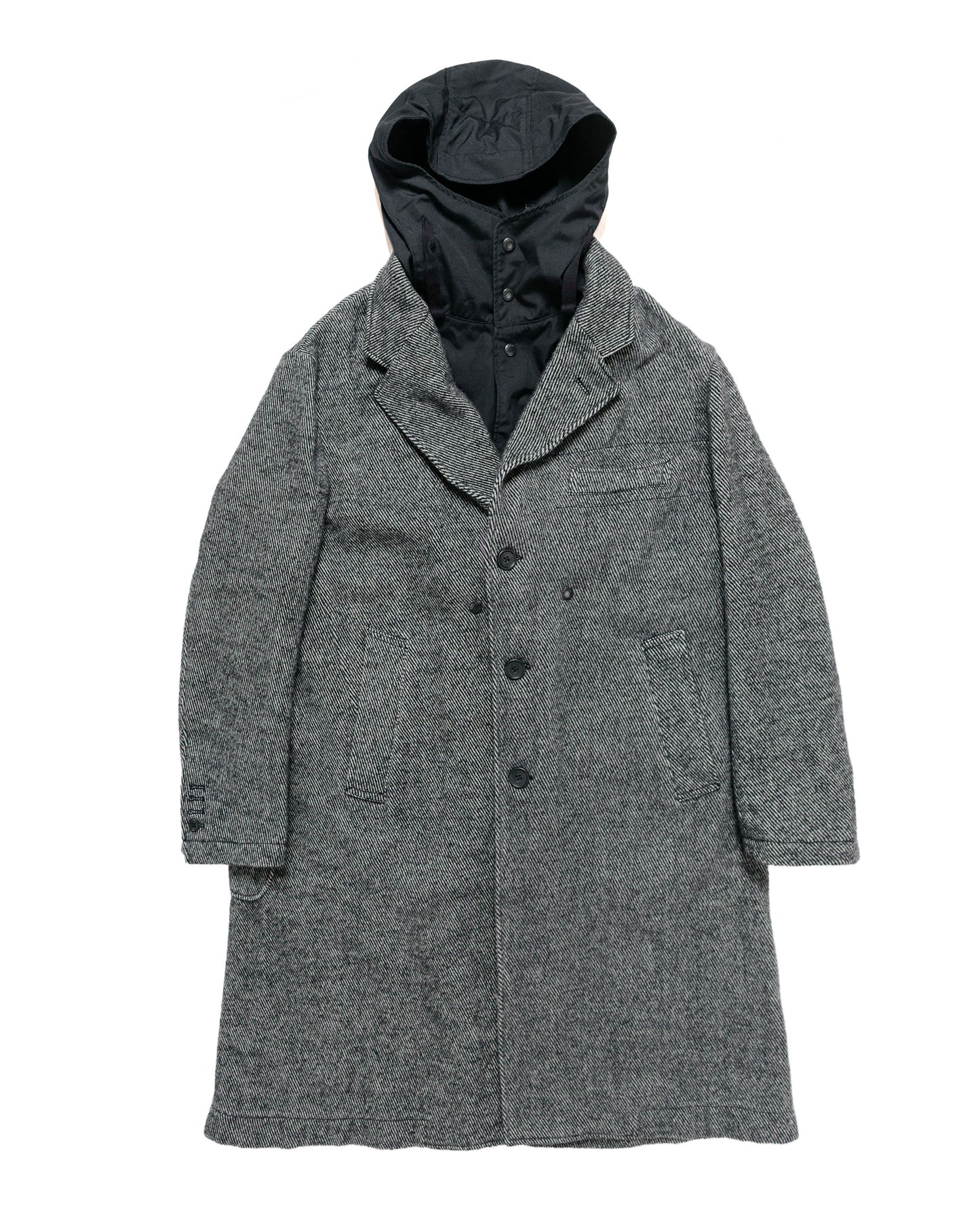 lost & found Engineered Garments Engineered Garments Chester Coat Black Wool Shaggy Twill
