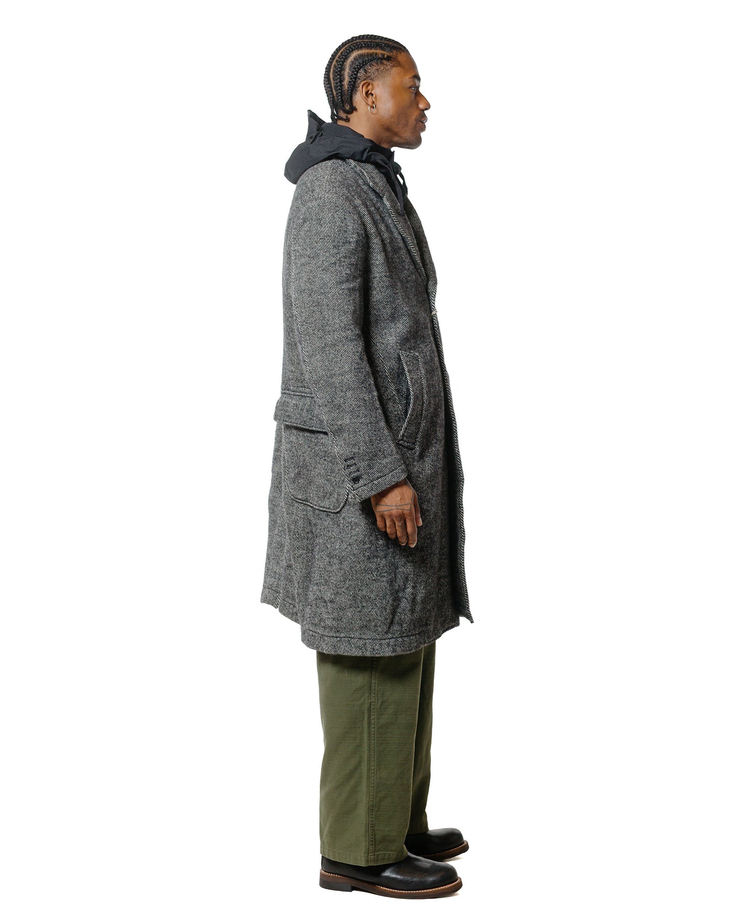 lost & found Engineered Garments Engineered Garments Chester Coat Black Wool Shaggy Twill