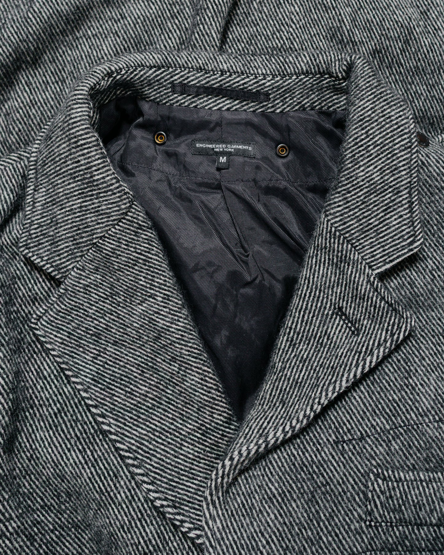 lost & found Engineered Garments Engineered Garments Chester Coat Black Wool Shaggy Twill