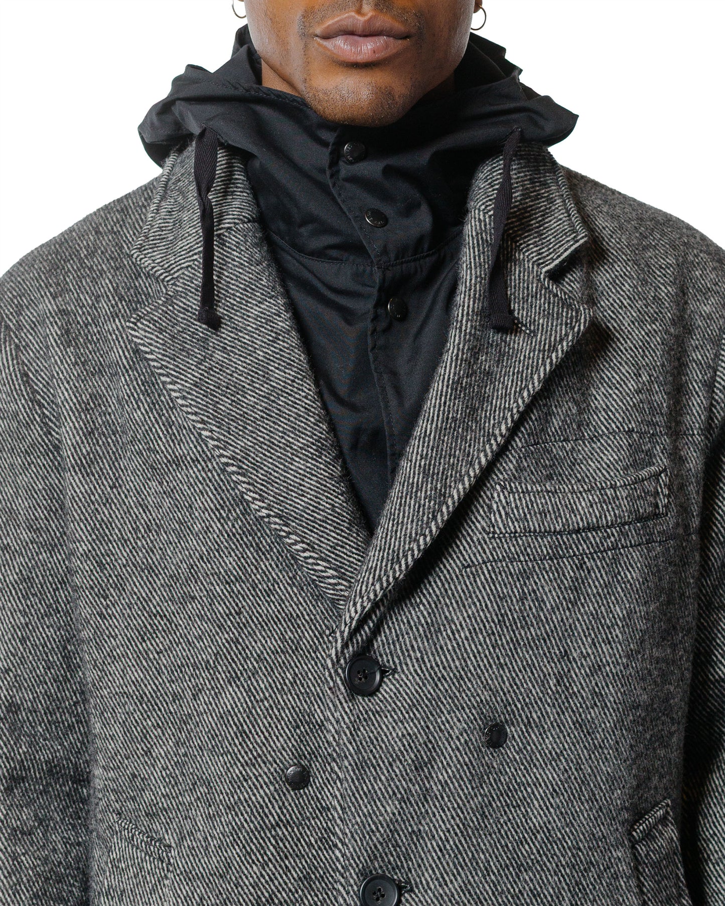 lost & found Engineered Garments Engineered Garments Chester Coat Black Wool Shaggy Twill