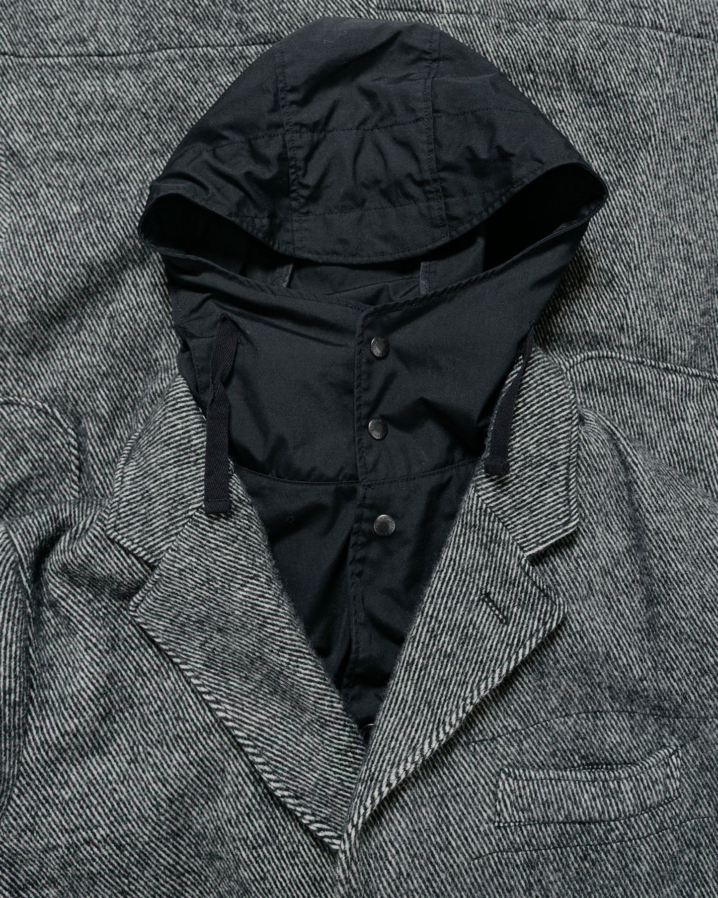 lost & found Engineered Garments Engineered Garments Chester Coat Black Wool Shaggy Twill